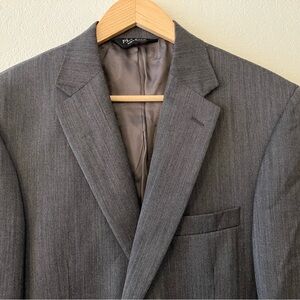 Jos a Bank "Signature" Men’s Size 40 Xlong 34 Waist 100% Wool Blazer Gray Jacket
